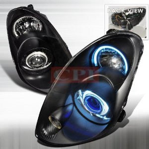 INFINITI 03-04 INFINITI G35 4D CCFL PROJECTOR HEADLIGHTS/ HEAD LAMP /LIGHT - BLUE ION   1 SET RH & LH 2003, 2004