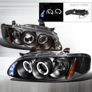 Nissan 00-03 Nissan Sentra - Black Projector Head Lights/ Lamps -