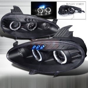 Mazda 01-05 Mx5 Halo Led Projector Headlight Black