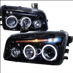 Dodge Charger Projector Headlight Gloss Black Housing Smoke Lens
