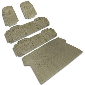 UNIVERSAL ALL UNIVERSAL ALL PVC FLOOR MAT 4 PIECES SET BEIGE + TRUNK PIECE