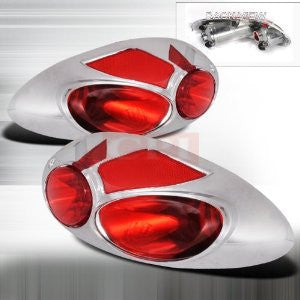 CHRYSLER 01-06 PT CRUISER TAIL LIGHTS -CHROME PERFORMANCE 1 SET RH & LH 2001,2002,2003,2004,2005,2006