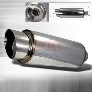 Universal Fireball-Style Muffler 3.5 Outlet 2.5 Inlet PERFORMANCE