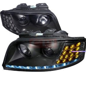 Audi A6 Black Housing Projector Headlights With Led