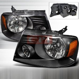 Ford 04-08 Ford F150 Headlights - Black
