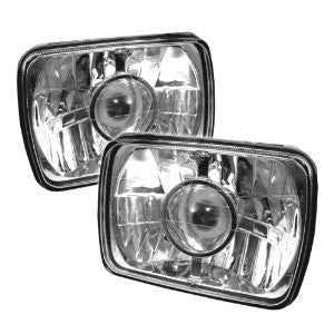 Universal Projector Headlights / Head Lamps/ Lights 7X6" - Chrome Performance 1 Set Rh & Lh" -r