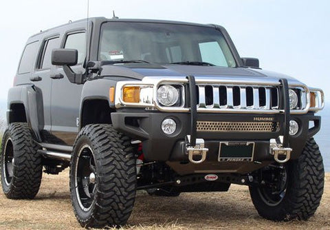 Hummer H3 2009 H3T Grill/Brush Guard One Piece Stainless T Grille Guards & Bull Bars Stainless Products Performance 2009