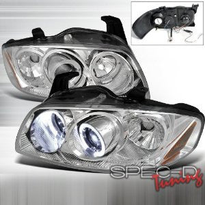 NISSAN 04-06 Nissan Sentra Dual Halo Projector Headlights - Chrome   1 SET RH & LH 2004,2005,2006