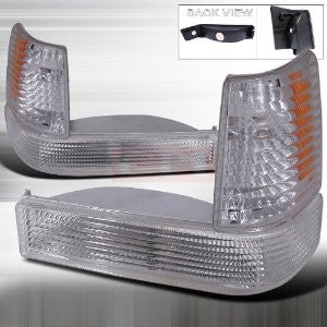 Jeep 93-98 Grand Cherokee Bumper Light + Corner Light Chrome