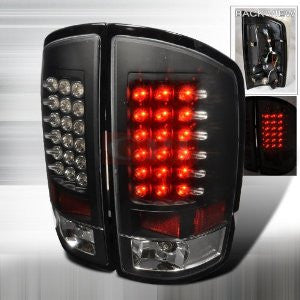 Dodge 02-05 Dodge Ram Black Led Tail Lights