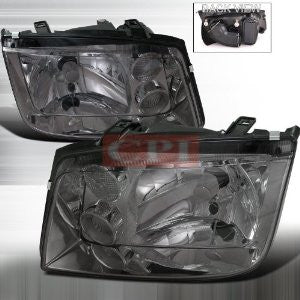 VOLKSWAGEN 99-04 JETTA EURO HEADLIGHT SMOKE LENS PERFORMANCE 1 SET RH & LH 1999,2000,2001,2002,2003,2004