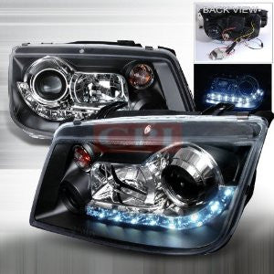 VOLKSWAGEN 1999-2004 VW JETTA 4 PROJECTOR HEAD LAMPS/ HEADLIGHTS 1 SET RH&LH   1999,2000,2001,2002,2003,2004