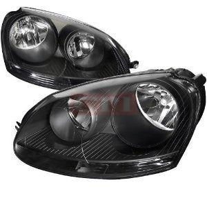 Volkswagen 05-10 Jetta Black Housing Euro Headlights Performance 1 Set Rh & Lh 2005,2006,2007,2008,2009,2010