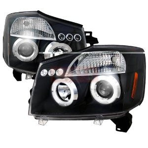 Nissan Titan Ccfl Projector Headlight Black Housing
