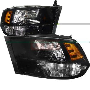 Dodge Ram Black Housing Euro Headlight-a