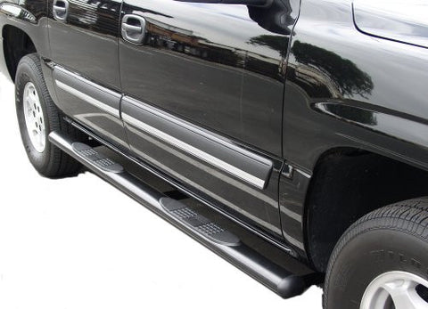 Toyota Tundra Toyota Tundra Double Cab Oval Tubes Black Nerf Bars & Tube Side Step Bars Stainless Products Performance 1 Set Rh & Lh