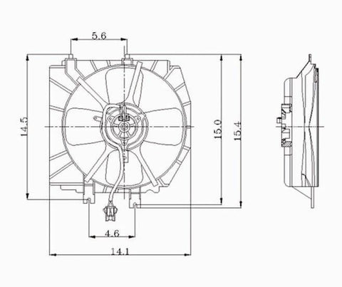 Mazda 95-98 Mazda 3.2.3/ 323 Protege 1.5 At/95-96 Protege 1.8 Mt Radiator Cooling Fan Assembly (1) Pc Replacement 1995,1996,1997,1998