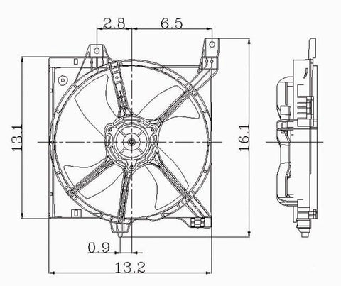 Nissan 95-97 Nissan Sentra 1.6 At/2.0 Mt Radiator Cooling Fan Assembly (1) Pc Replacement 1995,1996,1997