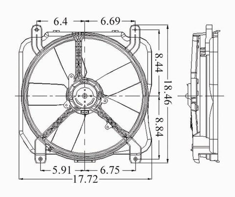 Buick 91-96 Buick Park Ave Radiator Cooling Fan Assembly (1) Pc Replacement 1991,1992,1993,1994,1995,1996