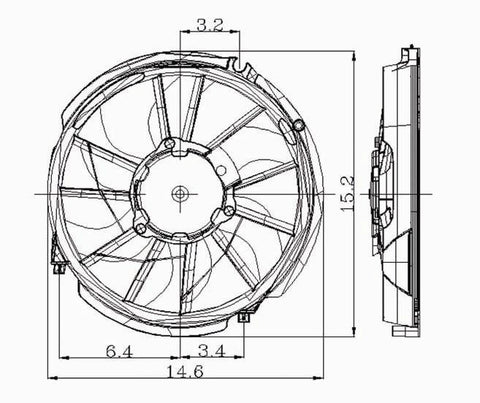 Ford 96-07 Ford Taurus/Mercury Sable Radiator Cooling Fan Assembly (1) Pc Replacement 1996,1997,1998,1999,2000,2001,2002,2003, 2004, 2005,2006,2007