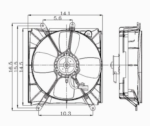 Toyota 96-00 Toyota Rav4 /Rav-4 Radiator Cooling Fan Assembly (1) Pc Replacement 1996,1997,1998,1999,2000