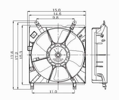 Toyota 01-05 Toyota Rav4 /Rav-4 Radiator Cooling Fan Assembly (1) Pc Replacement 2001,2002,2003,2004,2005