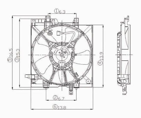 Subaru 99-02 Subaru Forester Radiator Cooling Fan Assembly (1) Pc Replacement 1999,2000,2001,2002