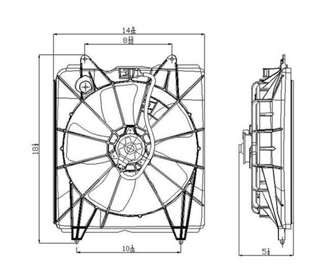 Honda 07-08 Honda Cr-V/ Crv Radiator Cooling Fan Assembly 2007,2008