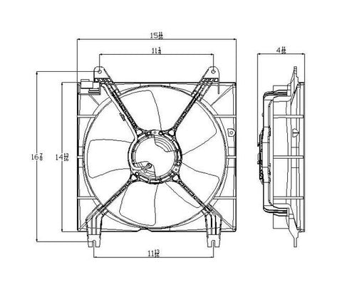 Suzuki 04-08 Suzuki Forenza /05-08 Reno Radiator Cooling Fan Assembly (1) Pc Replacement 2004,2005,2006,2007,2008