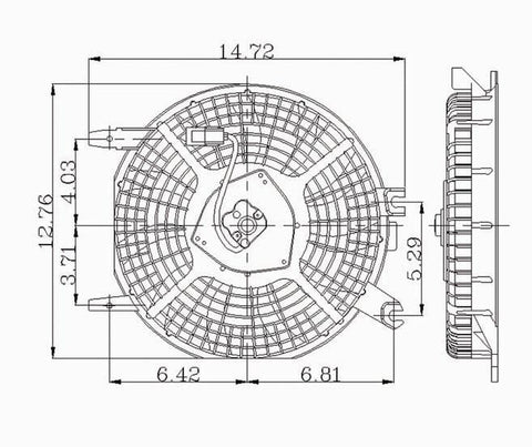 Toyota 96-97 Toyota Corolla A/Mt Condenser Cooling Fan Assembly (1) Pc Replacement 1996,1997