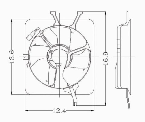 Honda 97-98 Honda Cr-V/ Crv Condenser Cooling Fan Assembly (1) Pc Replacement 1997,1998