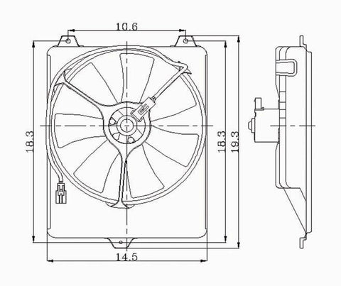 Toyota 95-99 Toyota Avalon Condenser Cooling Fan Assembly (1) Pc Replacement 1995,1996,1997,1998,1999
