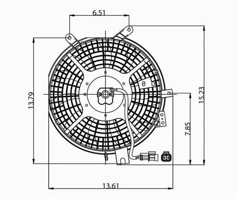Chevy/Geo 95-01 Chevy/Geo Metro/Dodge Sprint Van Condenser Cooling Fan Assembly (1) Pc Replacement 1995,1996,1997,1998,1999,2000,2001