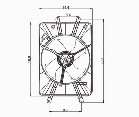 Honda 03-04 Honda Pilot/01-02 Acura Mdx / Mdx Condenser Cooling Fan Assembly (1) Pc Replacement 2003,2004