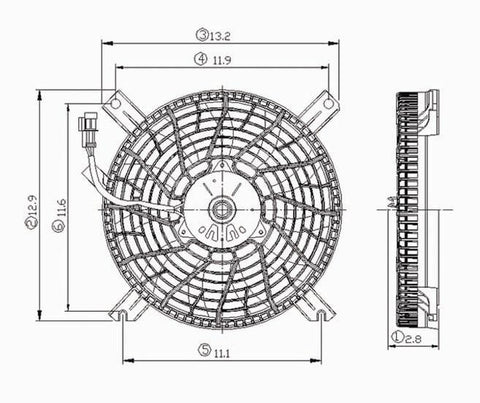 Chevy 99-01 Chevy Tracker Condenser Cooling Fan Assembly (1) Pc Replacement 1999,2000,2001