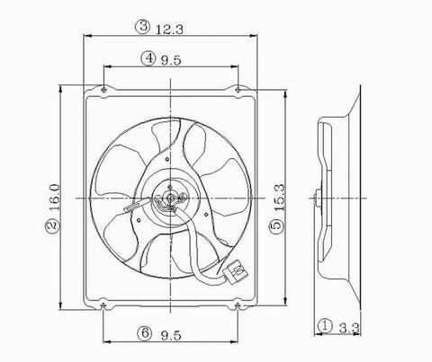 Subaru 95-99 Subaru Legacy/Outback At Condenser Cooling Fan Assembly (1) Pc Replacement 1995,1996,1997,1998,1999