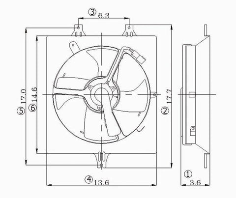 Honda 03-07 Honda Accord Coupe/Sedan V6 Condenser Cooling Fan Assembly (1) Pc Replacement 2003,2004,2005,2006,2007
