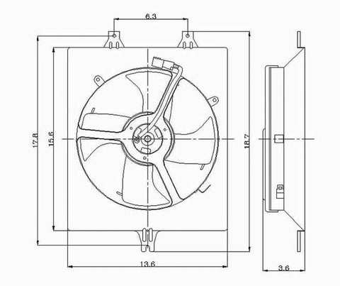 Honda 98-02 Honda Accord Coupe/Sedan V6 Condenser Cooling Fan Assembly (1) Pc Replacement 1998,1999,2000,2001,2002