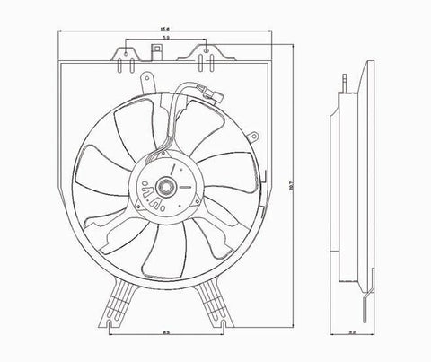 Honda 05-07 Honda Odyssey Condenser Cooling Fan Assembly (1) Pc Replacement 2005,2006,2007