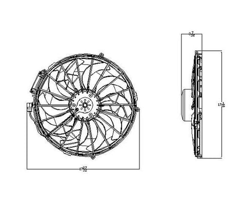 Bmw 99 Bmw 3 Series Auxillary Fan(Ac)(E36) Condenser Cooling Fan Assembly (1) Pc Replacement 1999