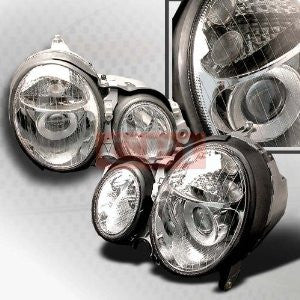 MERCEDES 2000-2002 MERCEDES W210 E CLASS PROJECTOR HEAD LAMPS/ HEADLIGHTS 1 SET RH&LH PERFORMANCE 2000,2001,2002