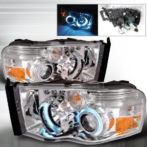 Dodge 02-05 Dodge Ram - Chrome G2 Style Ccfl Projector Head Lights/ Lamps - Usa
