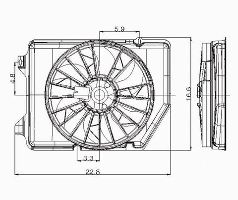 Ford 92-93 Ford Taurus/Mercury Sable 3.0L Radiator & Condenser (S) Cooling Fan Assembly (1) Pc Replacement 1992,1993