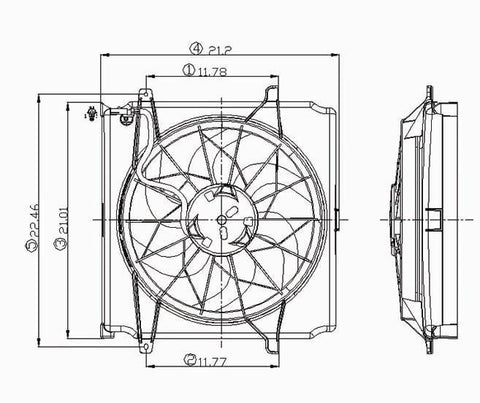 Jeep 02-04 Jeep Liberty 2.4L W/O Tow Radiator & Condenser (S) Cooling Fan Assembly (1) Pc Replacement 2002,2003,2004