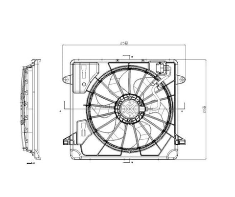 Jeep 07-09 Jeep Wrangler Radiator & Condenser (S) Cooling Fan Assembly (1) Pc Replacement 2007,2008,2009