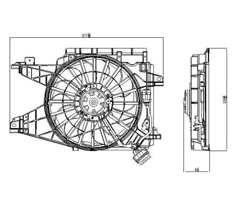 Chevy 05-08 Chevy Corvette/ Corvette Z06 Radiator & Condenser (S) Cooling Fan Assembly (1) Pc Replacement 2005,2006,2007,2008