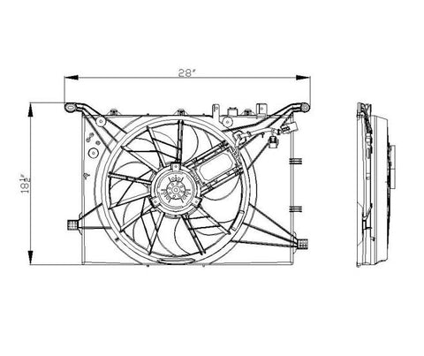 Volvo 01-03 Volvo S-60 /V-70/Xc-70 Radiator & Condenser (S) Cooling Fan Assembly (1) Pc Replacement 2001,2002,2003