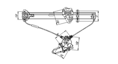 Honda 07-08 Honda Fit Power Window Regulator Assembly Front Rh (1) Pc Replacement 2007,2008