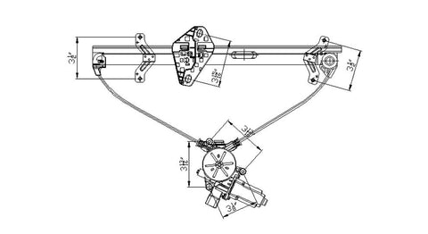 Honda 03-07 Honda Accord Sedan Power Window Regulator Assembly Front Lh (1) Pc Replacement 2003,2004,2005,2006,2007
