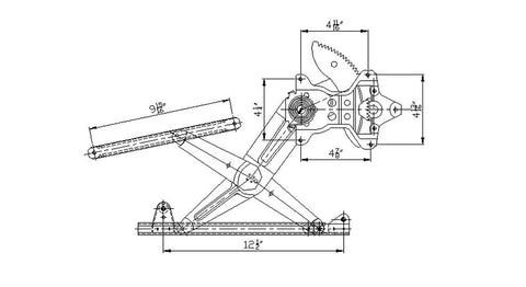 Toyota 97-01 Toyota Camry Power Window Regulator Assembly Front Lh (1) Pc Replacement 1997,1998,1999,2000,2001